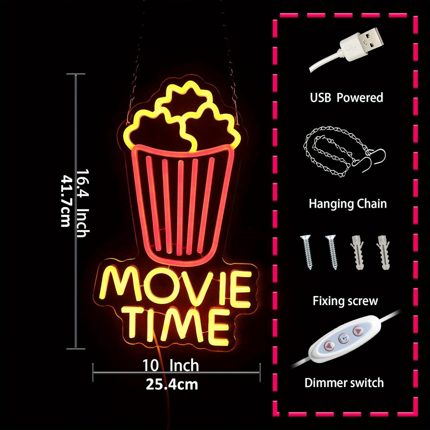 Néon LED Cinéma — Éclairage nocturne