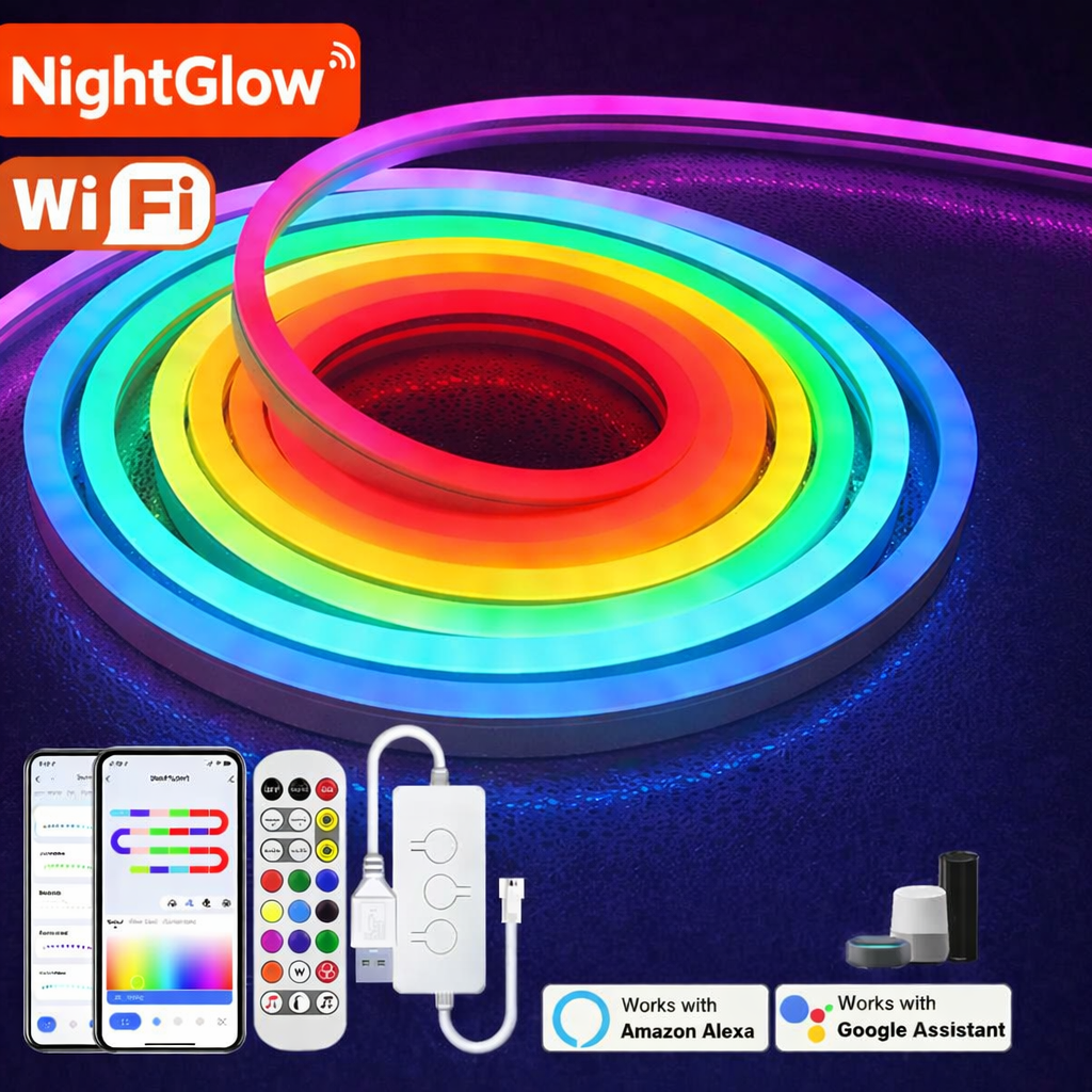 Neon Flex Inteligente com App, Música & Controlo por Voz
