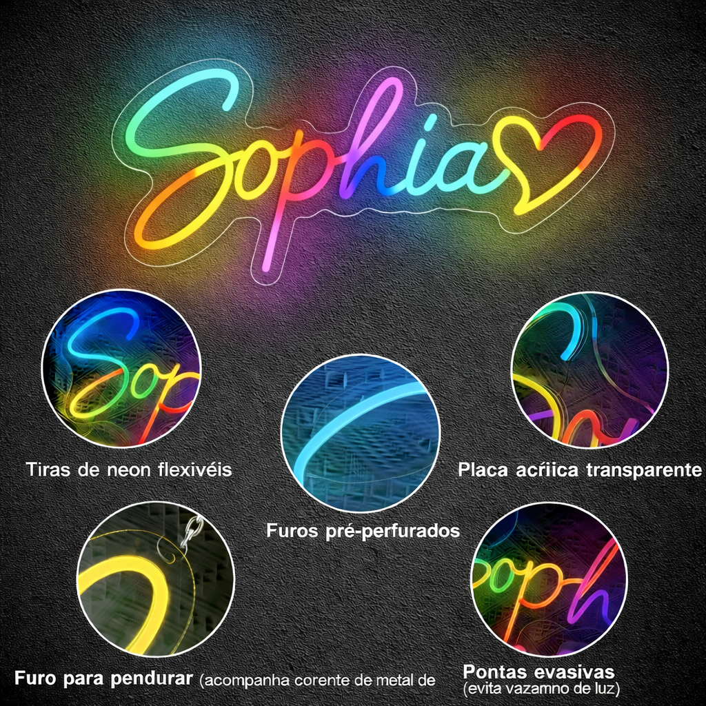 Neon Identity™ — Decoração Neon LED Personalizável com Nome