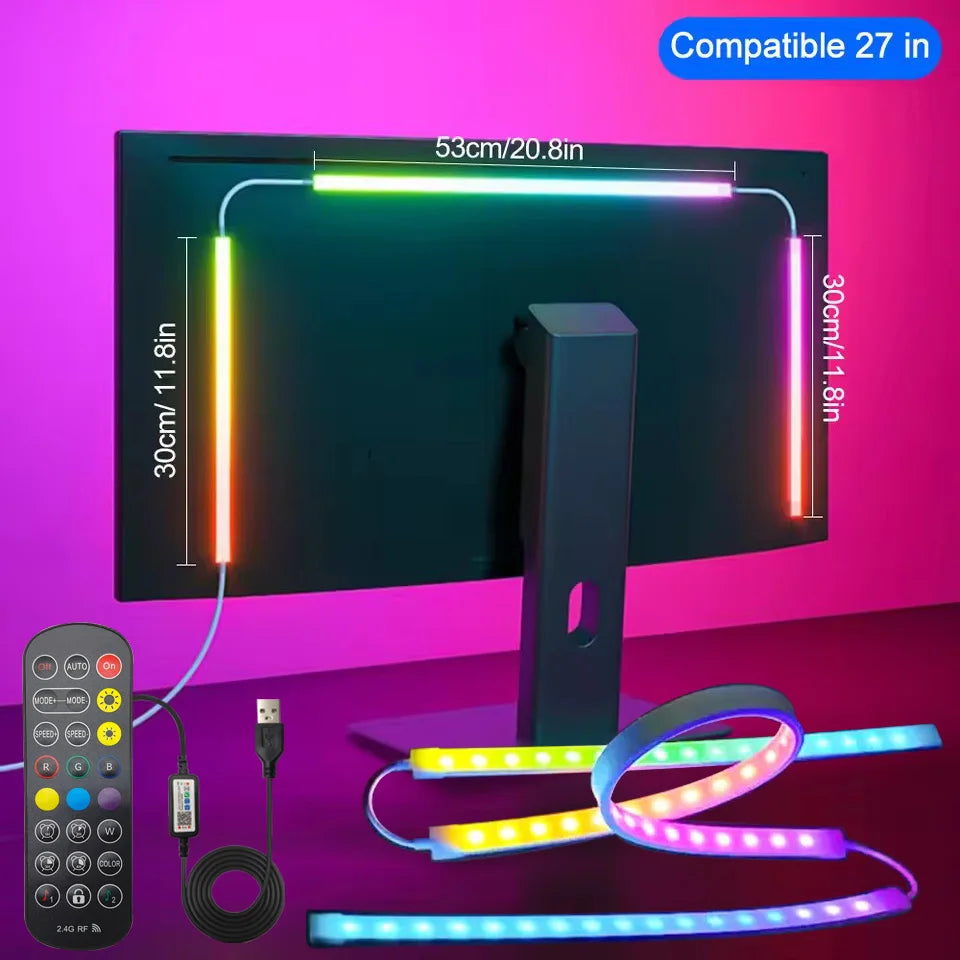 RGB Monitor Glow LED Strip — Iluminação Night Glow