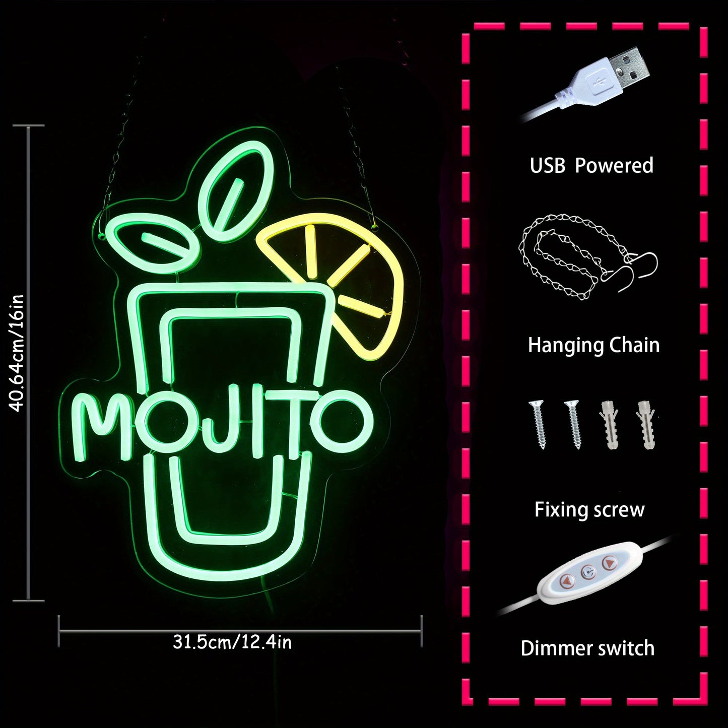 Mojito LED Neon — Iluminação Night Glow