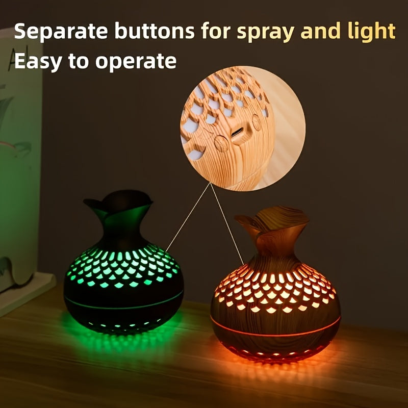 Diffuseur LED Zen en bois — Éclairage nocturne