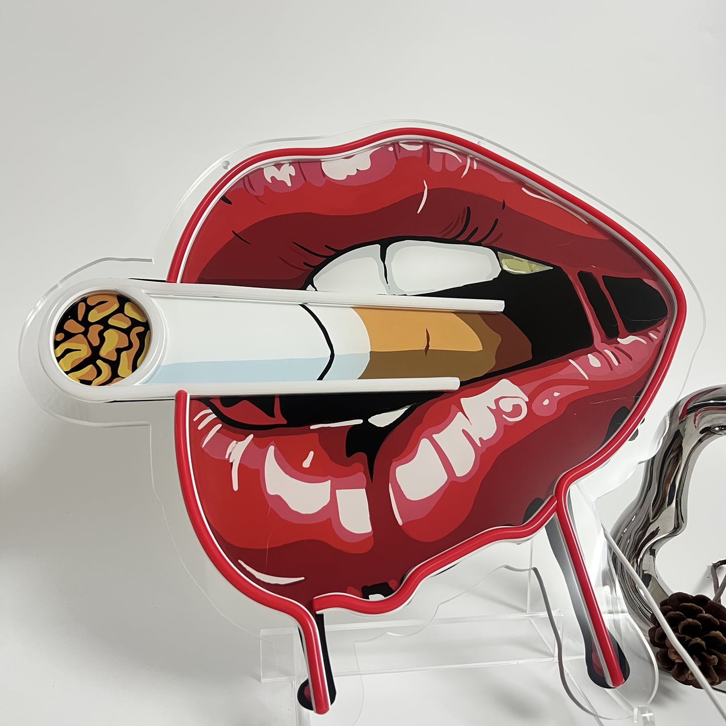 Smoke Lips LED Neon — Iluminação Night Glow