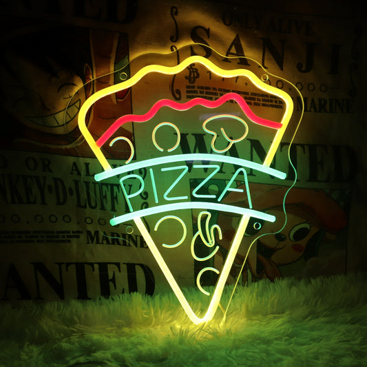 Neon Decorativo “Pizza Slice” — LED Night Glow