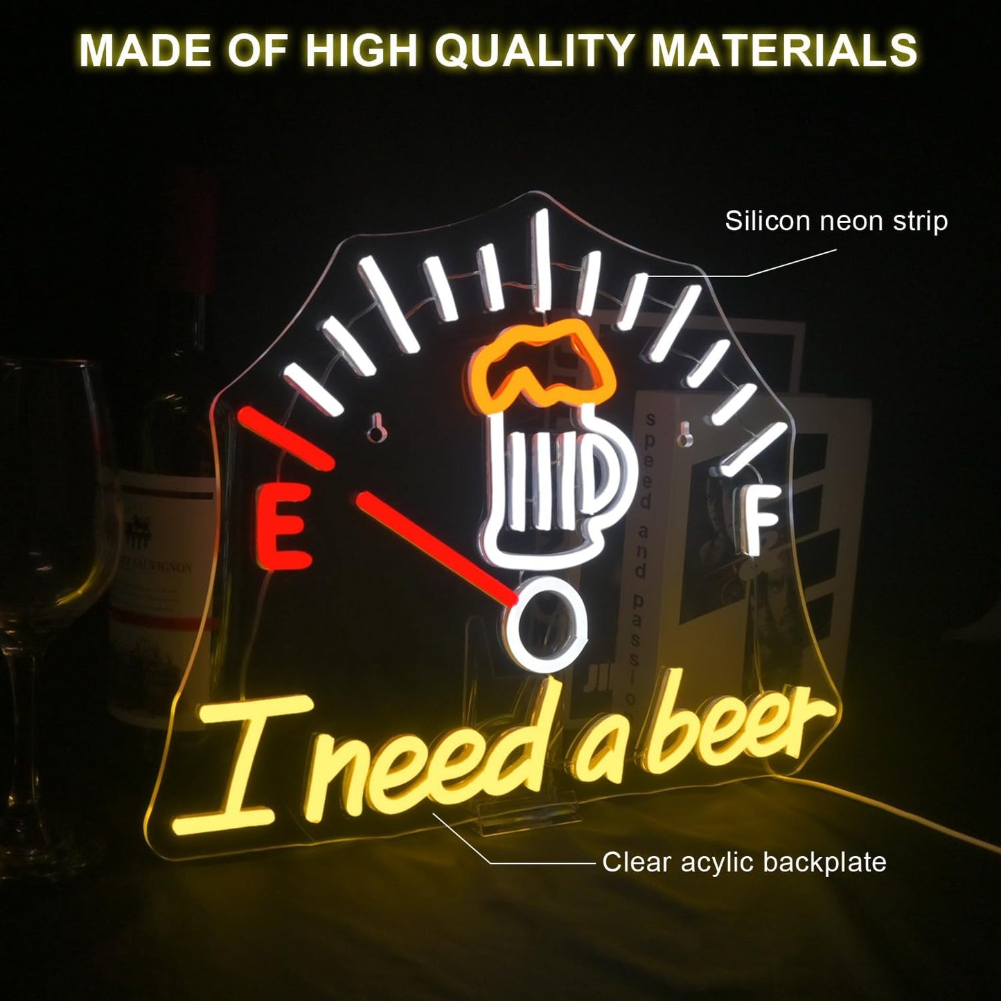 Neon Decorativo “I Need a Beer” — LED Night Glow