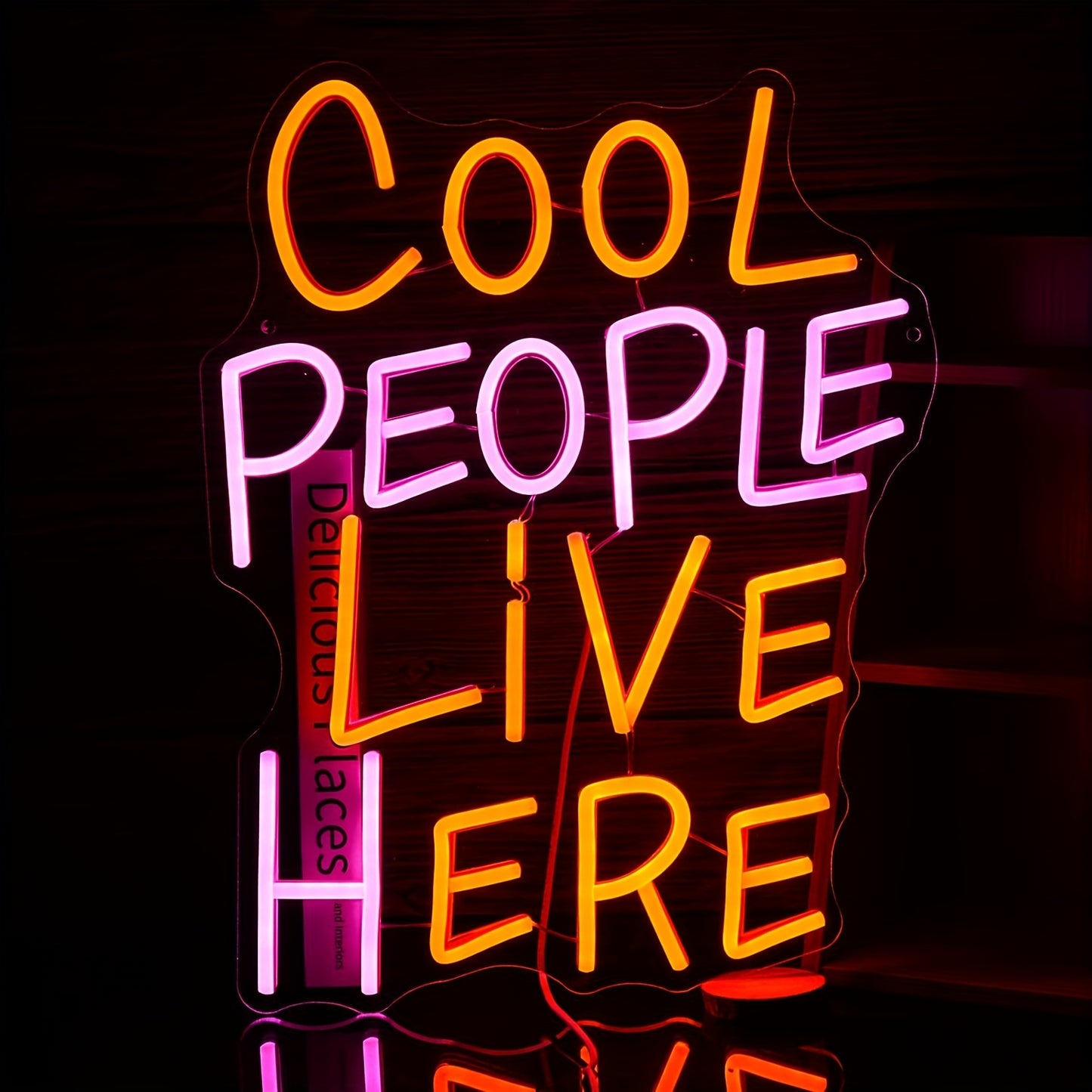 Cool People Live Here LED Neon — Iluminação Night Glow