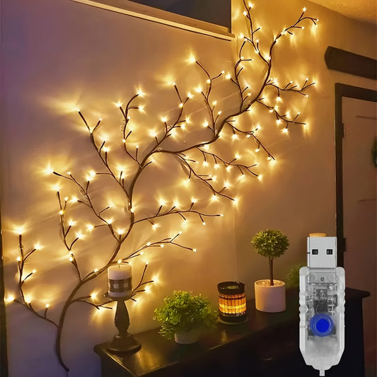 Branche lumineuse LED — Arbre décoratif illuminé pour la nuit