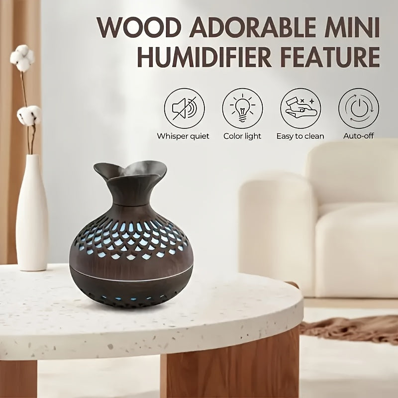 Diffuseur LED Zen en bois — Éclairage nocturne