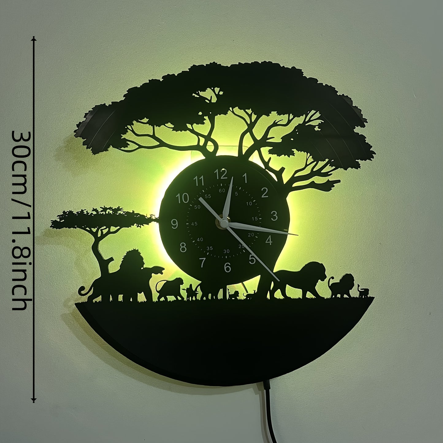Horloge lumineuse Savannah — Horloge lumineuse décorative à LED