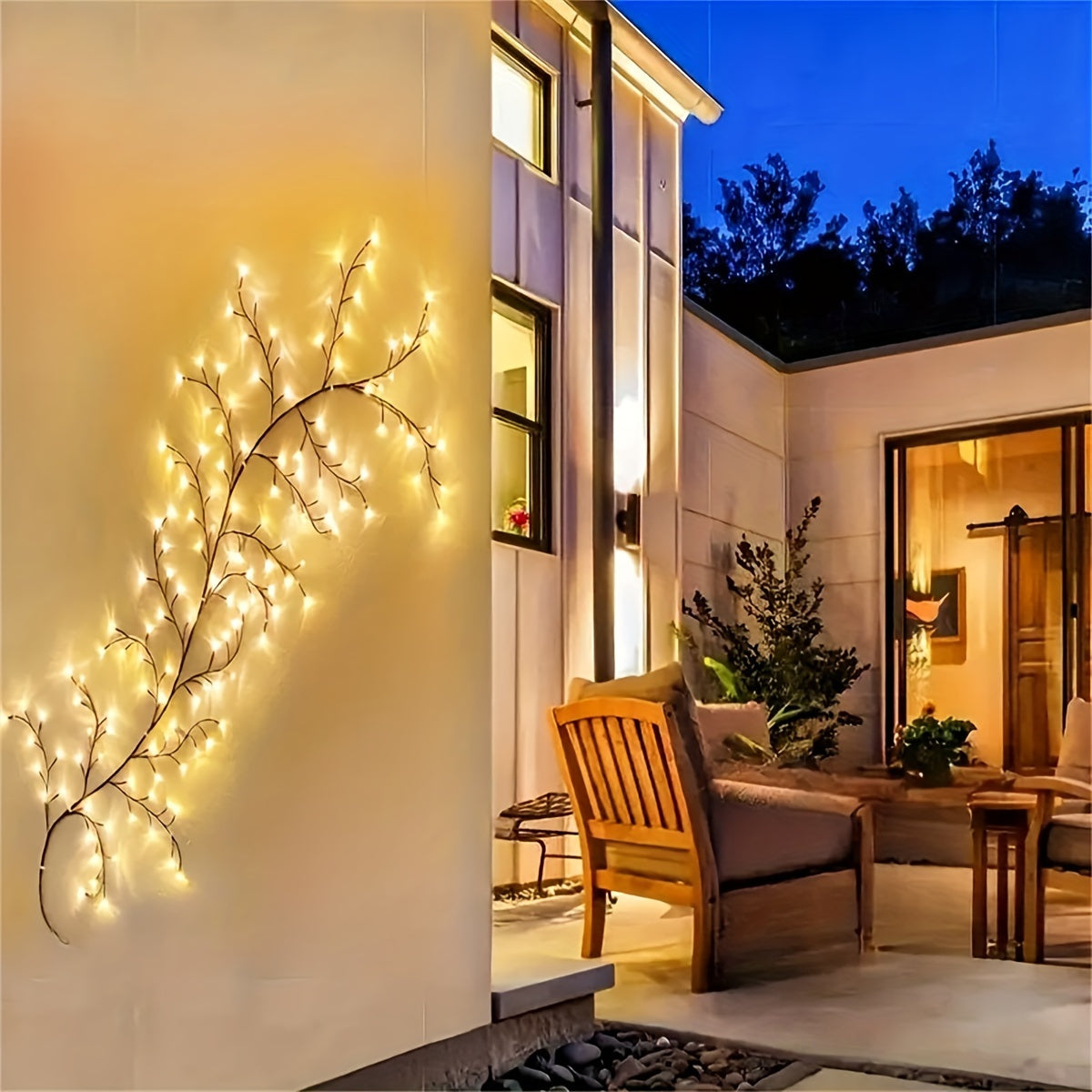 Branche lumineuse LED — Arbre décoratif illuminé pour la nuit