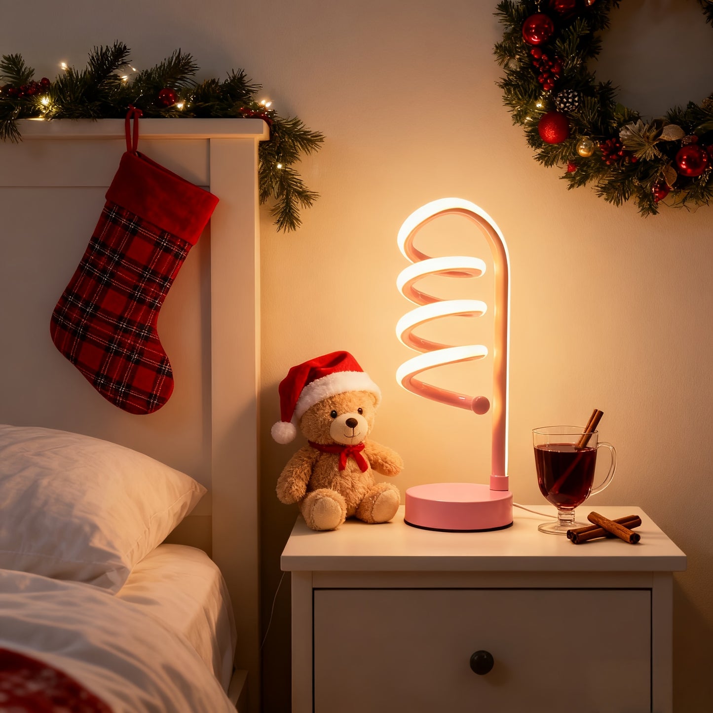 Spiral Glow LED Table Lamp — Iluminação Night Glow