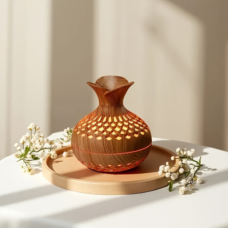 Diffuseur LED Zen en bois — Éclairage nocturne