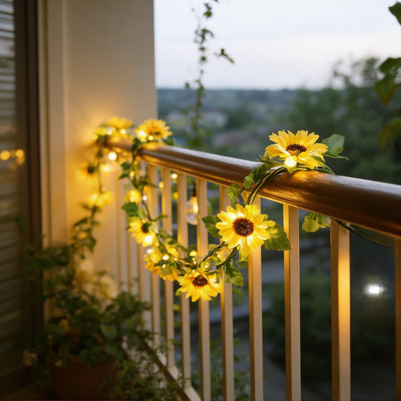 Sunflowers LED String Lights — Iluminação Night Glow