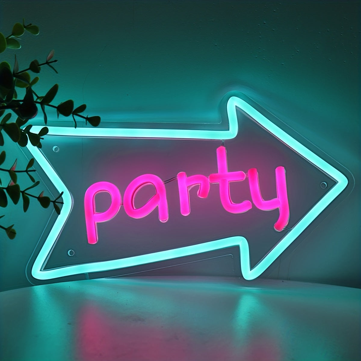 Neon Decorativo “Party Arrow” — LED Night Glow