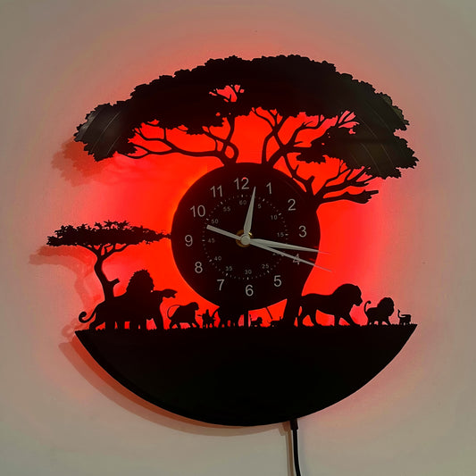 Horloge lumineuse Savannah — Horloge lumineuse décorative à LED