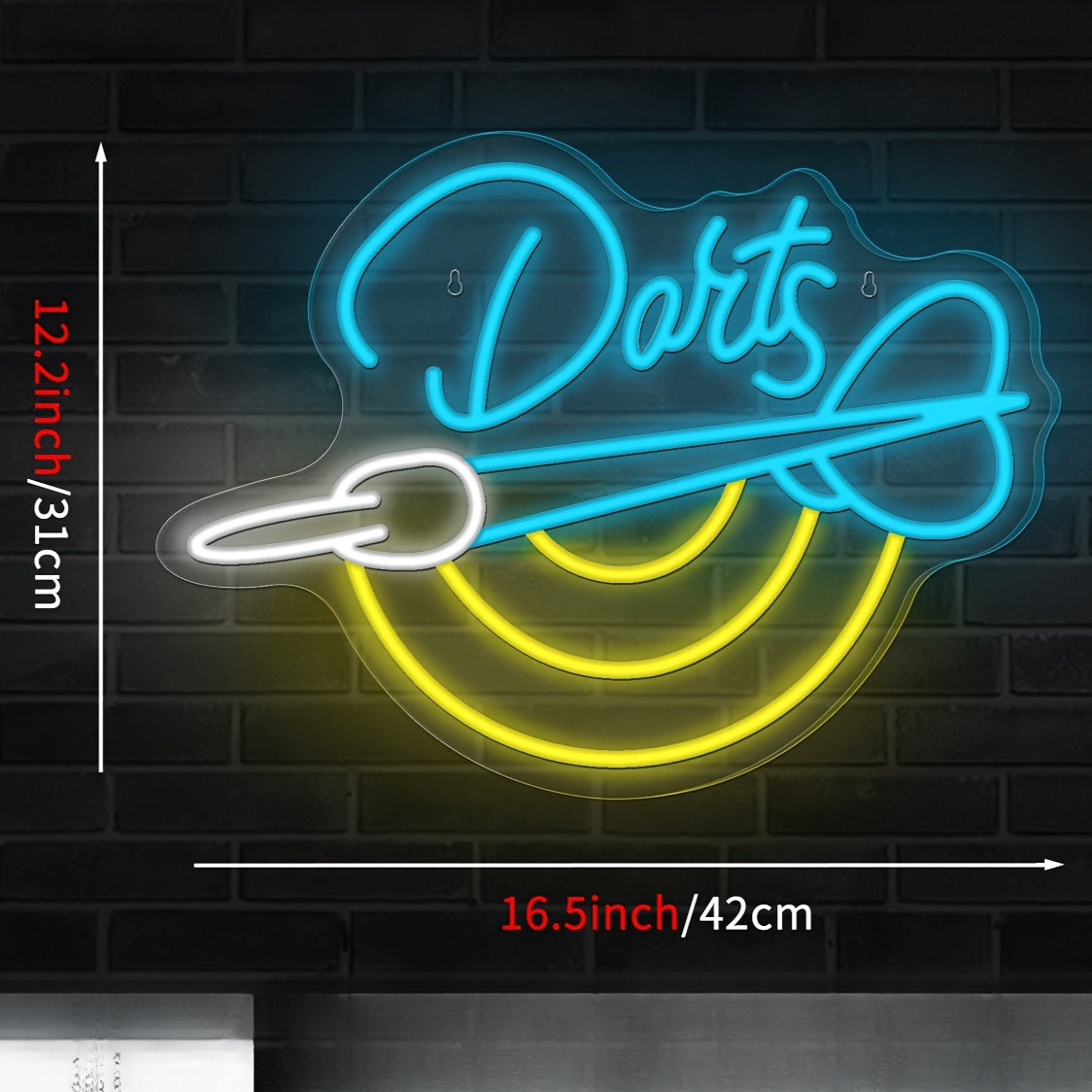 Darts Neon LED Sign — Iluminação Night Glow