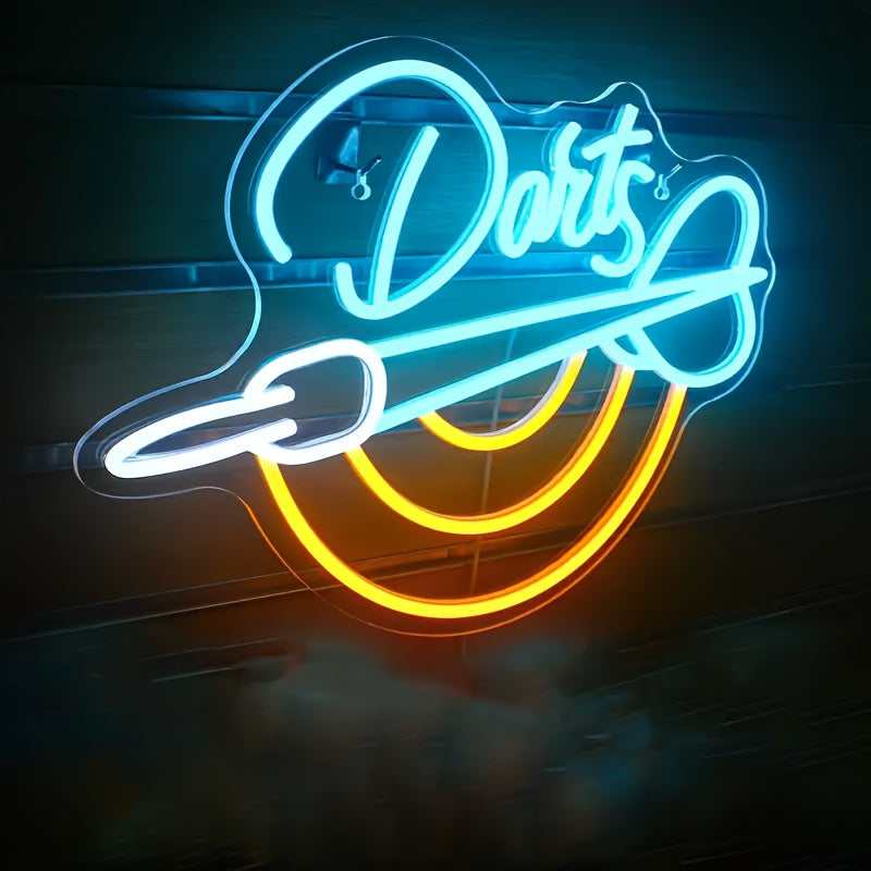 Darts Neon LED Sign — Iluminação Night Glow