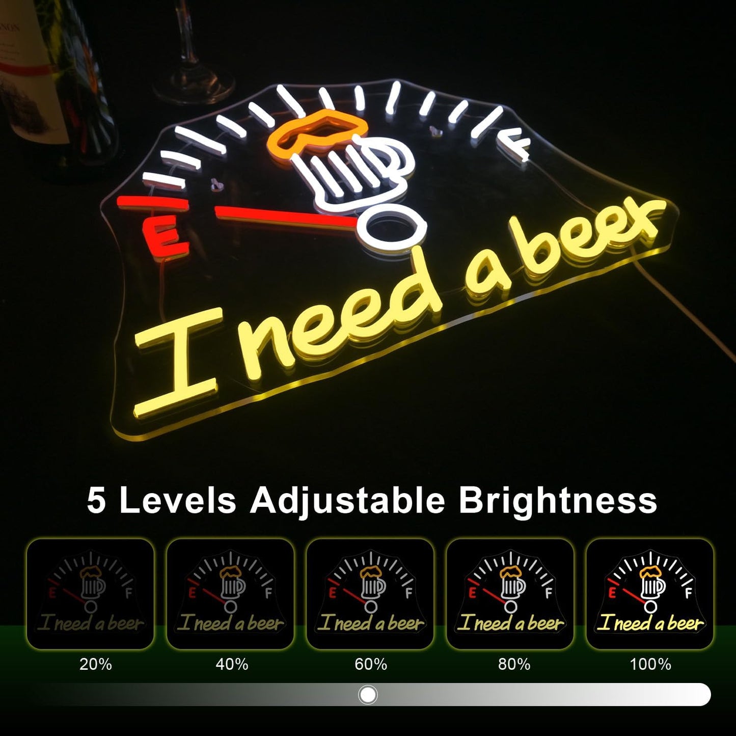 Neon Decorativo “I Need a Beer” — LED Night Glow
