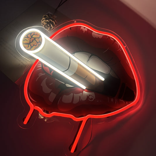Smoke Lips LED Neon — Iluminação Night Glow