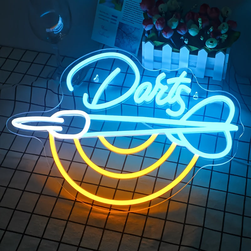 Darts Neon LED Sign — Iluminação Night Glow