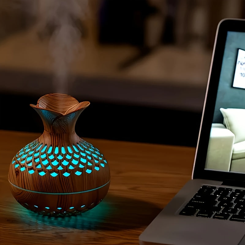 Diffuseur LED Zen en bois — Éclairage nocturne