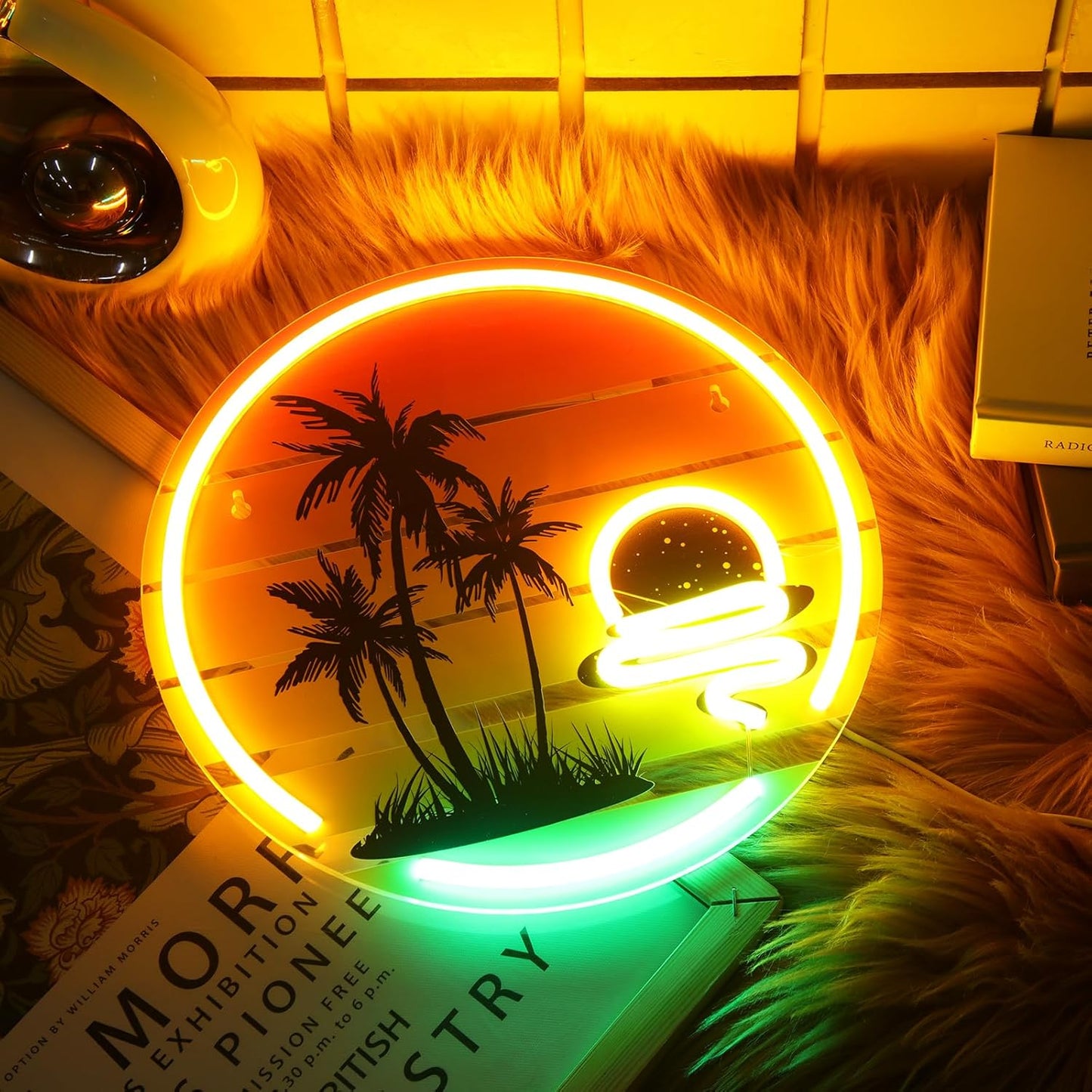 Sunset Palm LED Neon — Iluminação Night Glow