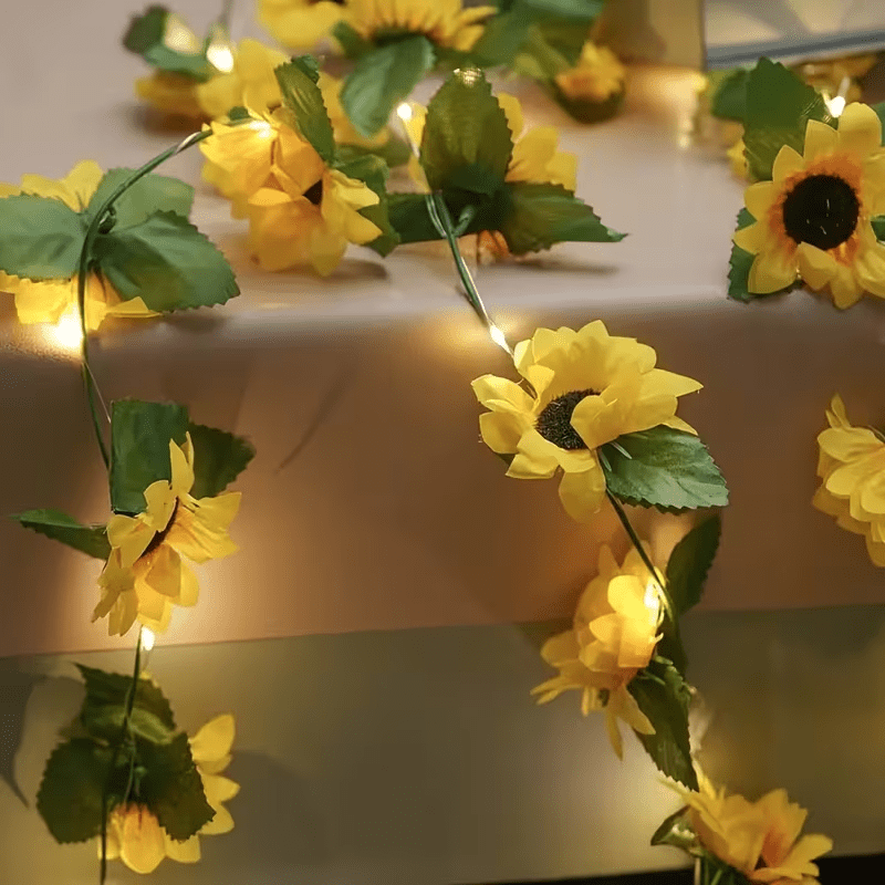 Sunflowers LED String Lights — Iluminação Night Glow