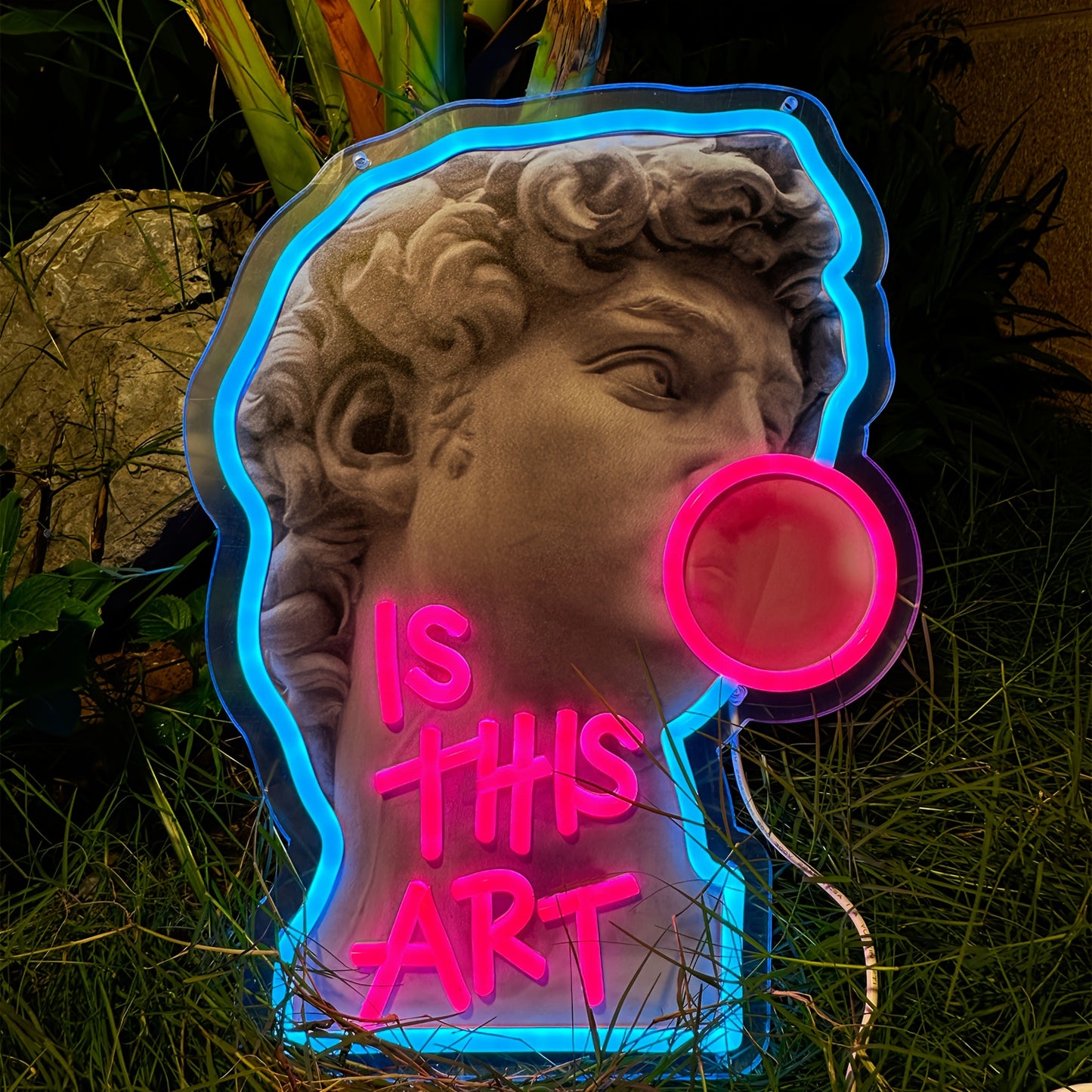 Neon Decorativo “Is This Art” — LED Night Glow