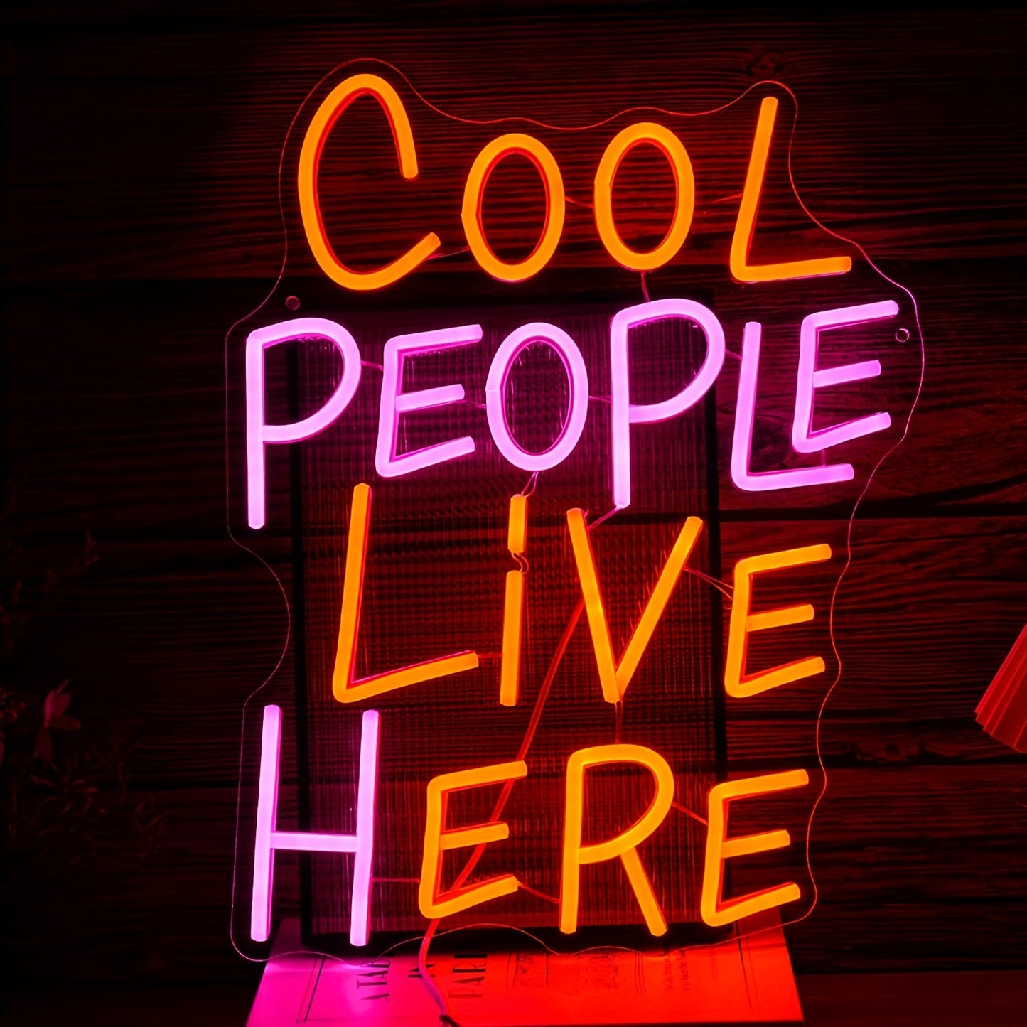 Cool People Live Here LED Neon — Iluminação Night Glow
