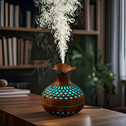 Diffuseur LED Zen en bois — Éclairage nocturne