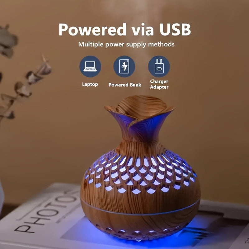 Diffuseur LED Zen en bois — Éclairage nocturne