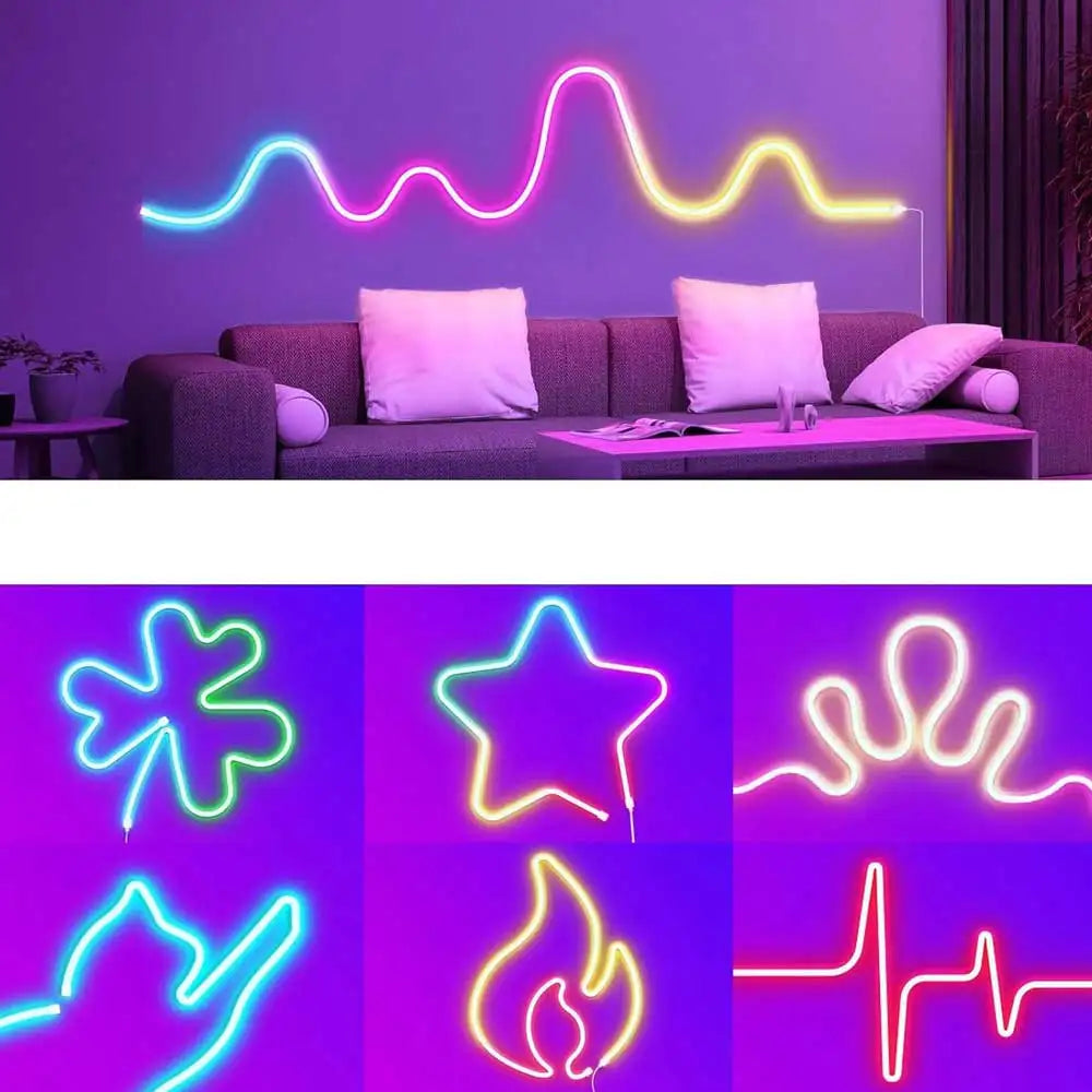 Neon Flex Inteligente com App, Música & Controlo por Voz