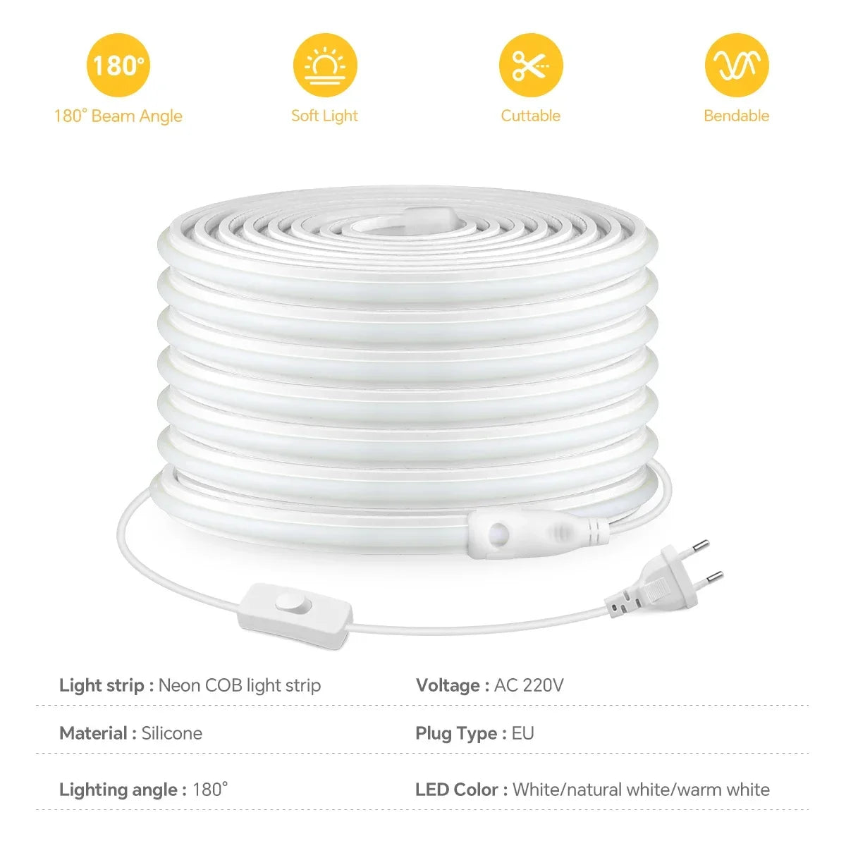 Neon Flex 220V COB — Fita LED Night Glow