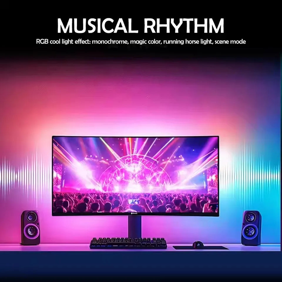 RGB Monitor Glow LED Strip — Iluminação Night Glow