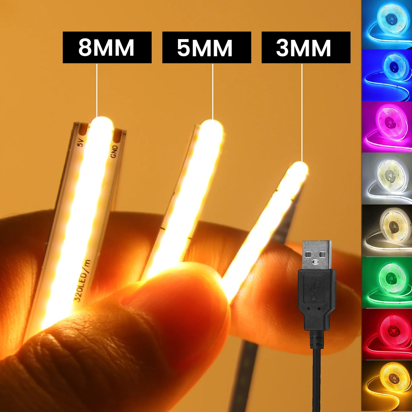 COB LED Strip Night Glow — Iluminação Linear Profissional