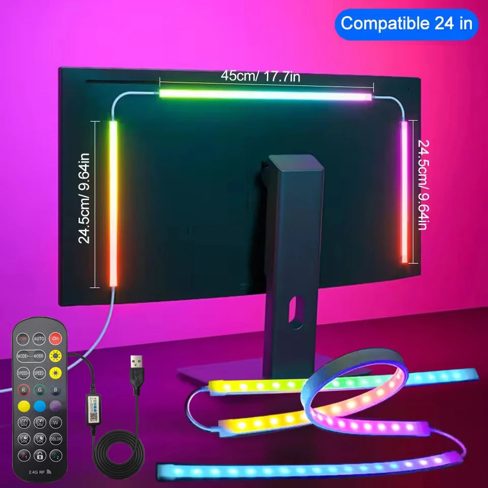 RGB Monitor Glow LED Strip — Iluminação Night Glow