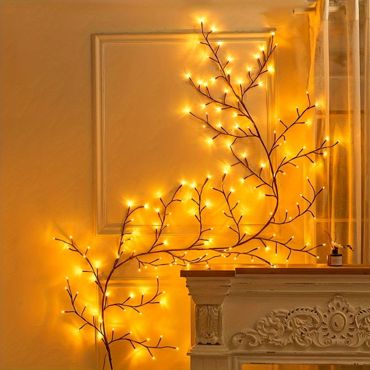 Branche lumineuse LED — Arbre décoratif illuminé pour la nuit