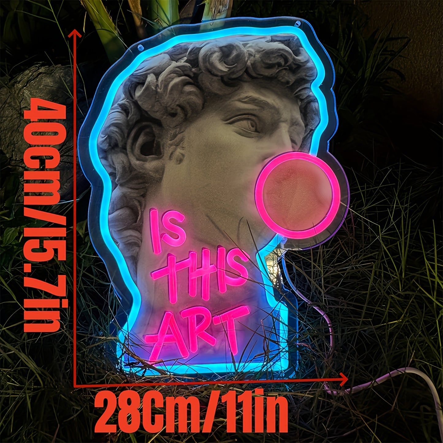 Neon Decorativo “Is This Art” — LED Night Glow