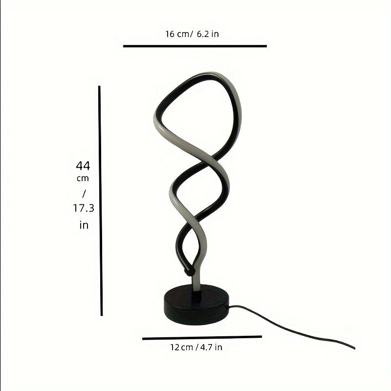 Spiral Infinity LED Table Lamp — Iluminação Night Glow
