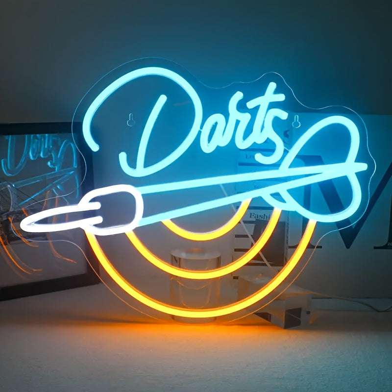 Darts Neon LED Sign — Iluminação Night Glow