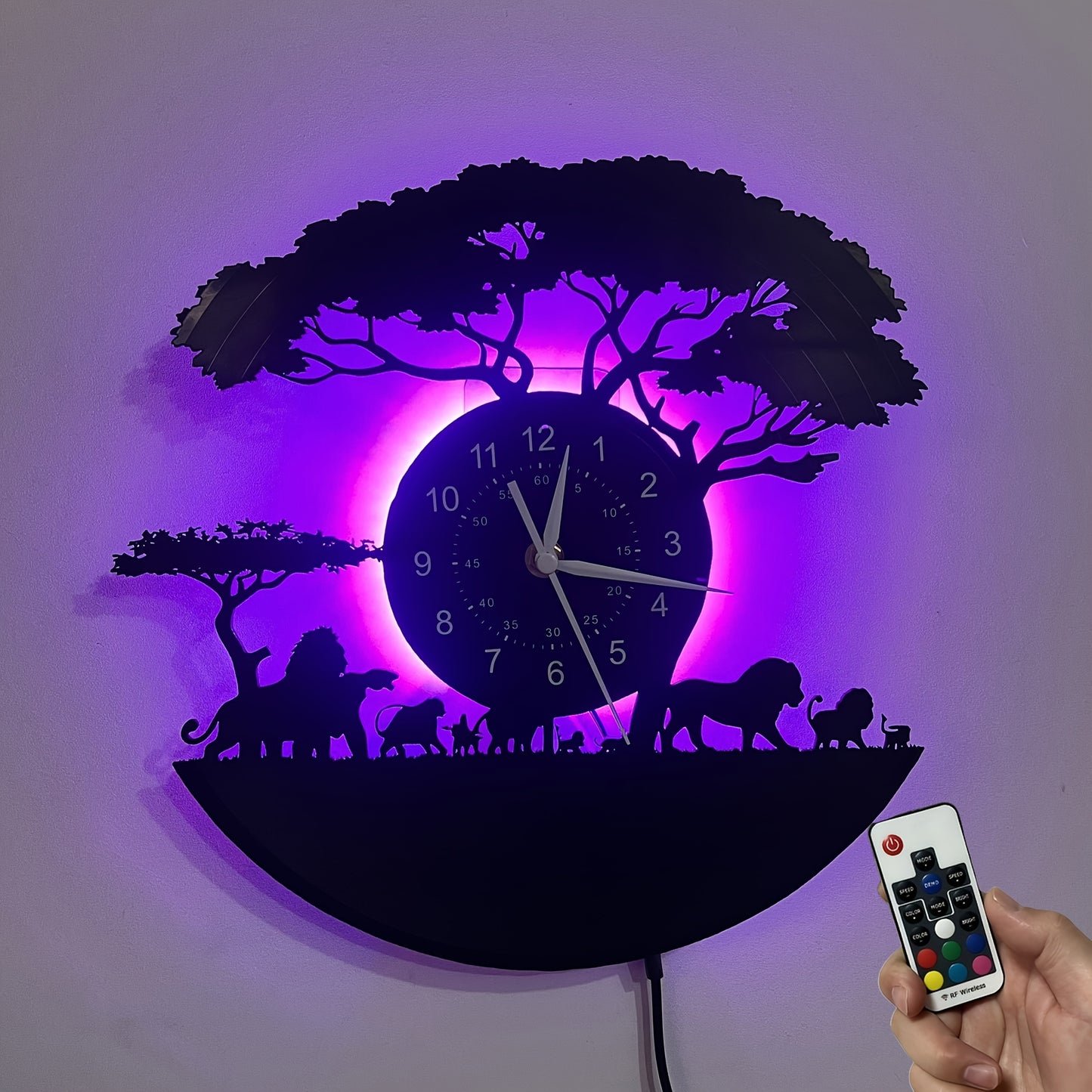Horloge lumineuse Savannah — Horloge lumineuse décorative à LED