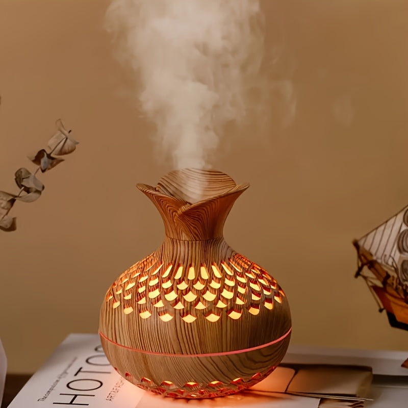 Diffuseur LED Zen en bois — Éclairage nocturne