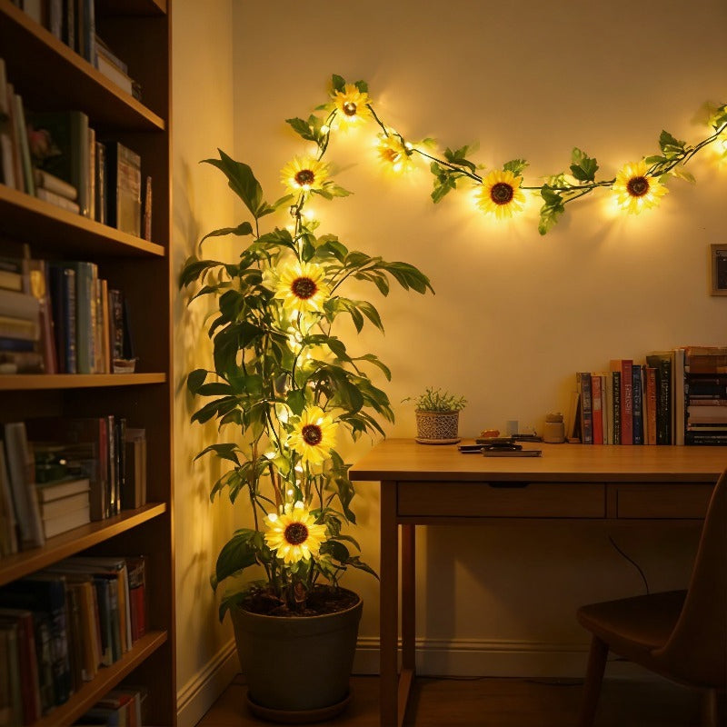 Sunflowers LED String Lights — Iluminação Night Glow