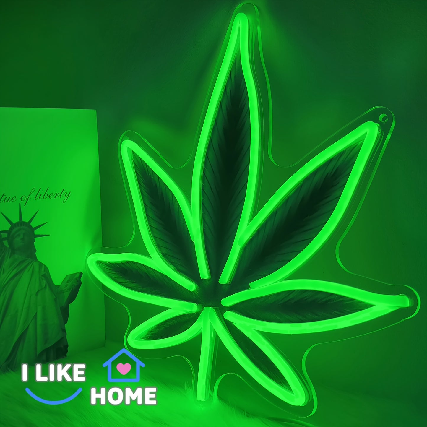 Green Leaf LED Neon — Iluminação Night Glow