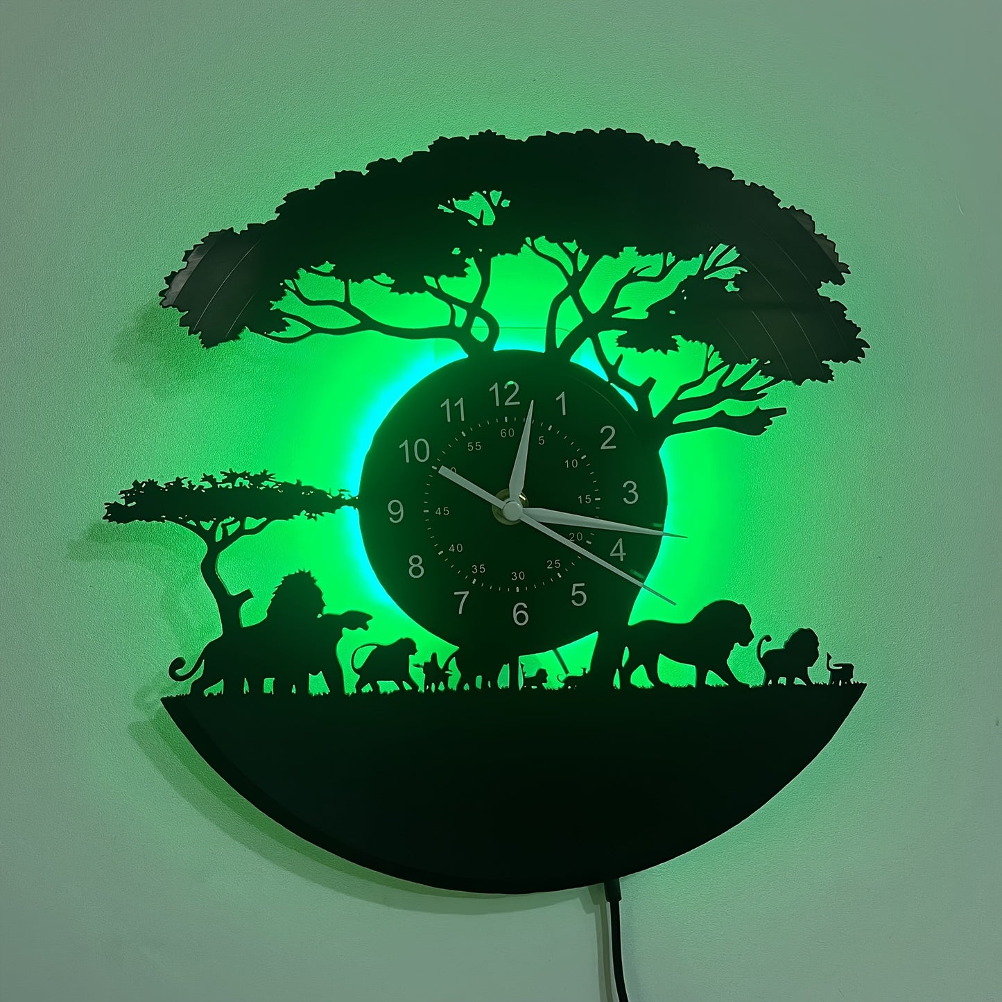 Horloge lumineuse Savannah — Horloge lumineuse décorative à LED