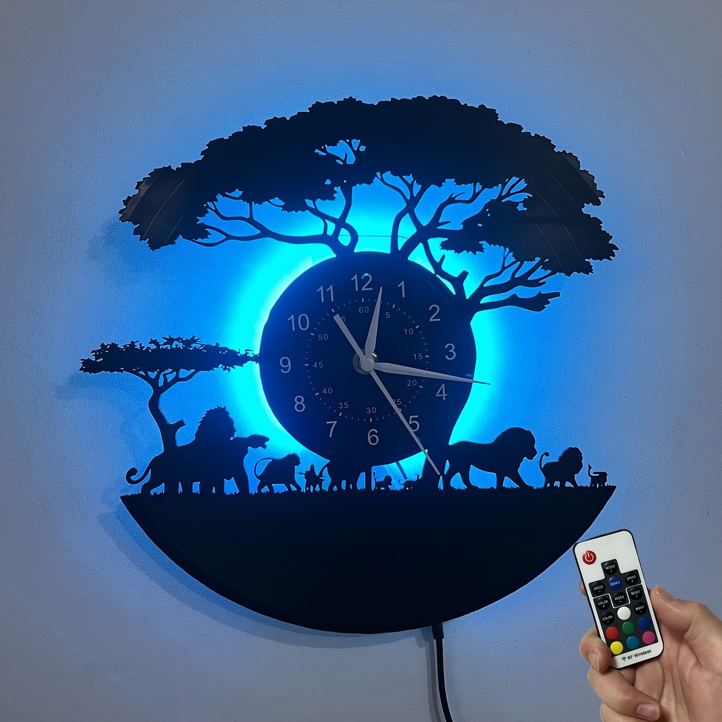 Horloge lumineuse Savannah — Horloge lumineuse décorative à LED
