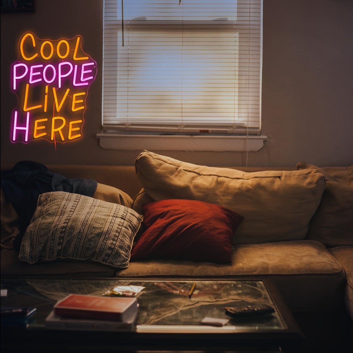 Cool People Live Here LED Neon — Iluminação Night Glow
